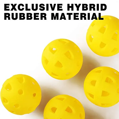 Champkey IMPACTECH Hybrid Rubber Practice Golf Balls - Designed for True Practice，High Impact Training Golf Balls ，Indestructible and Resistant to Dents (Yellow, 12 Pack)