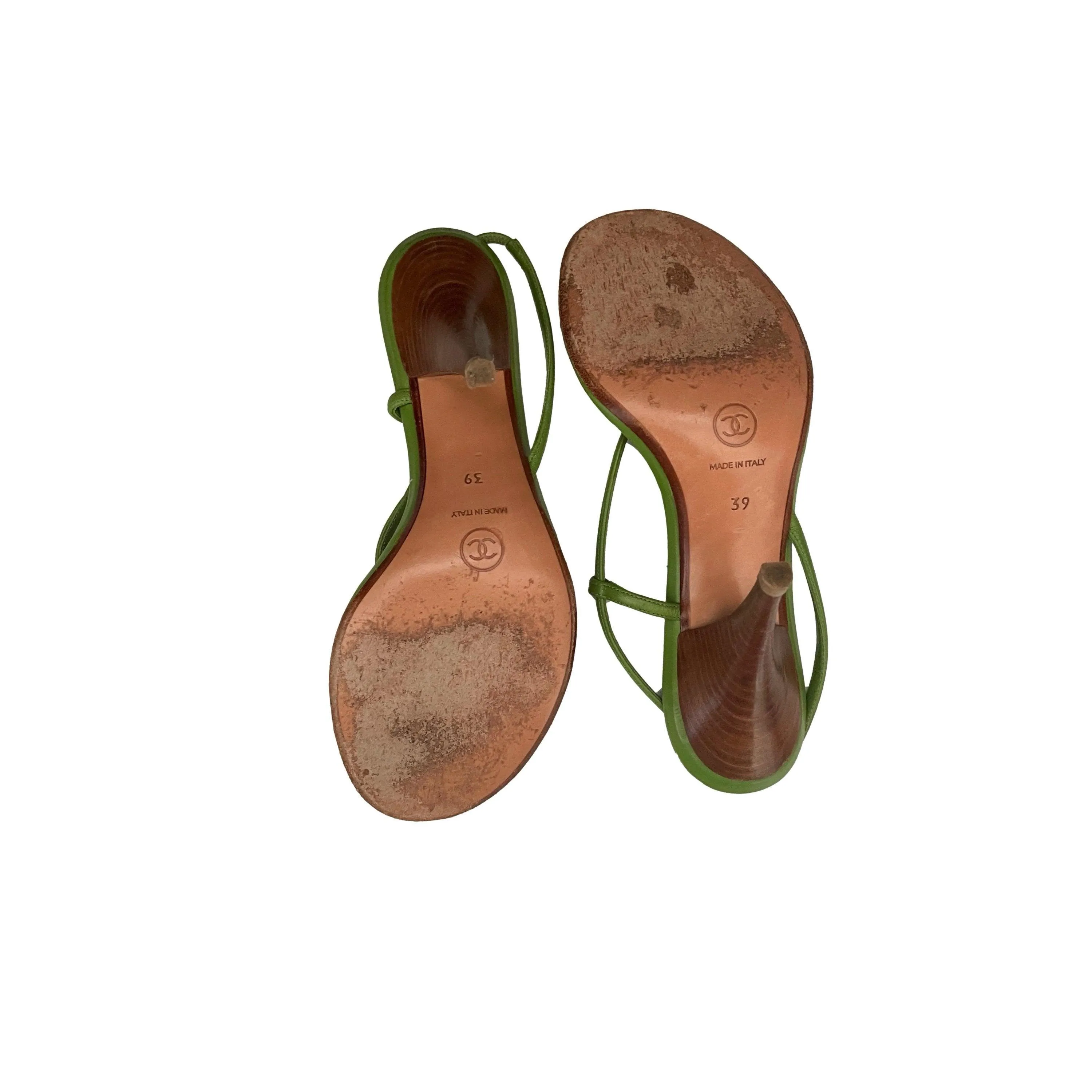 Chanel Green Lady Bug Heels