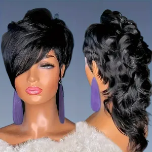 Chic Fashionable Long Wavy Mullet Wig for Women: Easy-Use, Beginner-Friendly, Heat-Resistant, 180% Density, Comfort Fit – Perfect for African Women