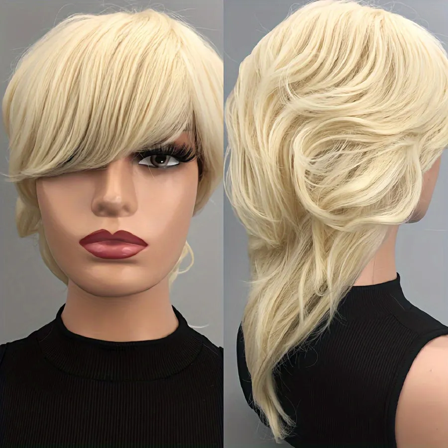 Chic Fashionable Long Wavy Mullet Wig for Women: Easy-Use, Beginner-Friendly, Heat-Resistant, 180% Density, Comfort Fit – Perfect for African Women