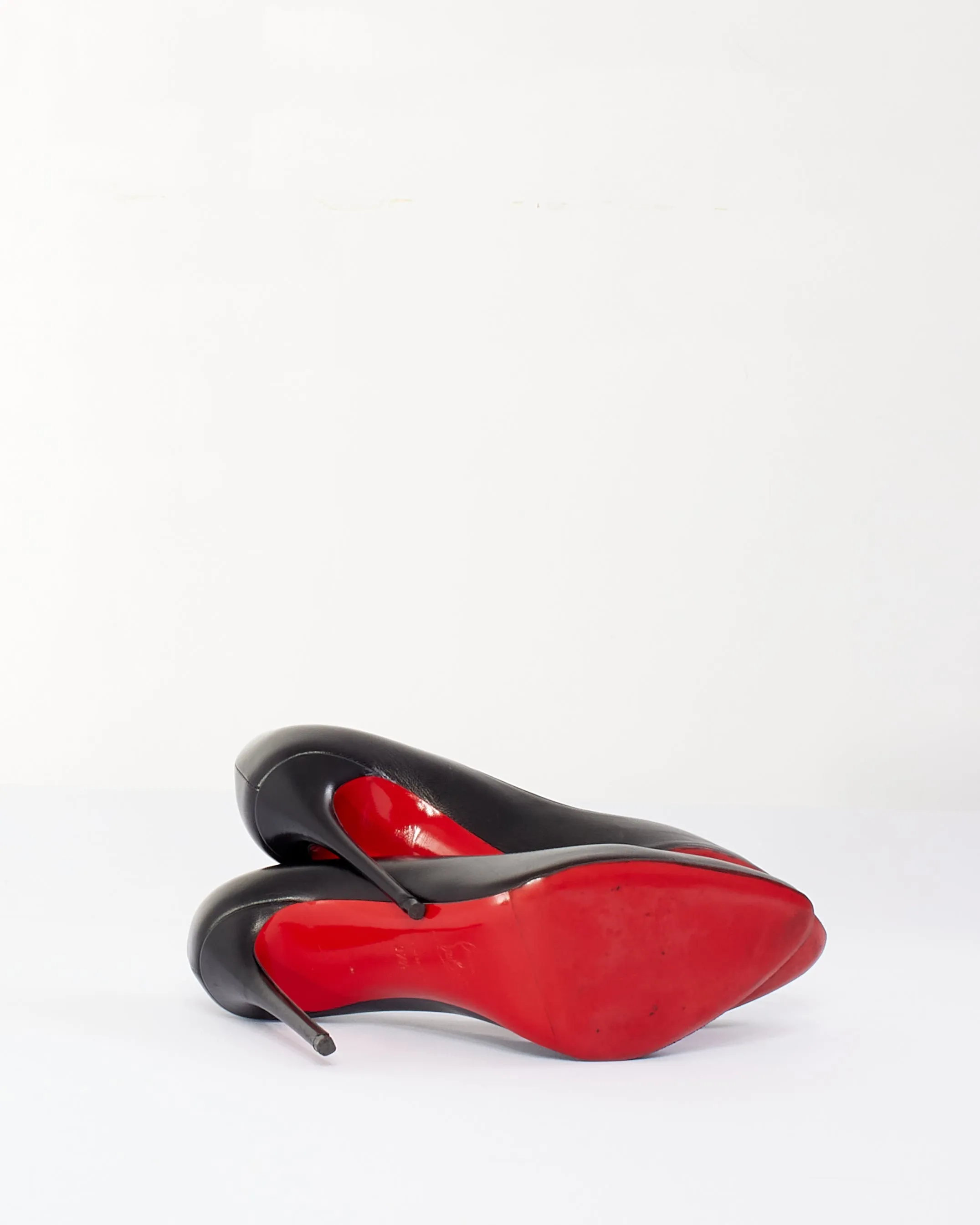 Christian Louboutin Black Leather Eloise 100 Nappa Pumps - 37.5