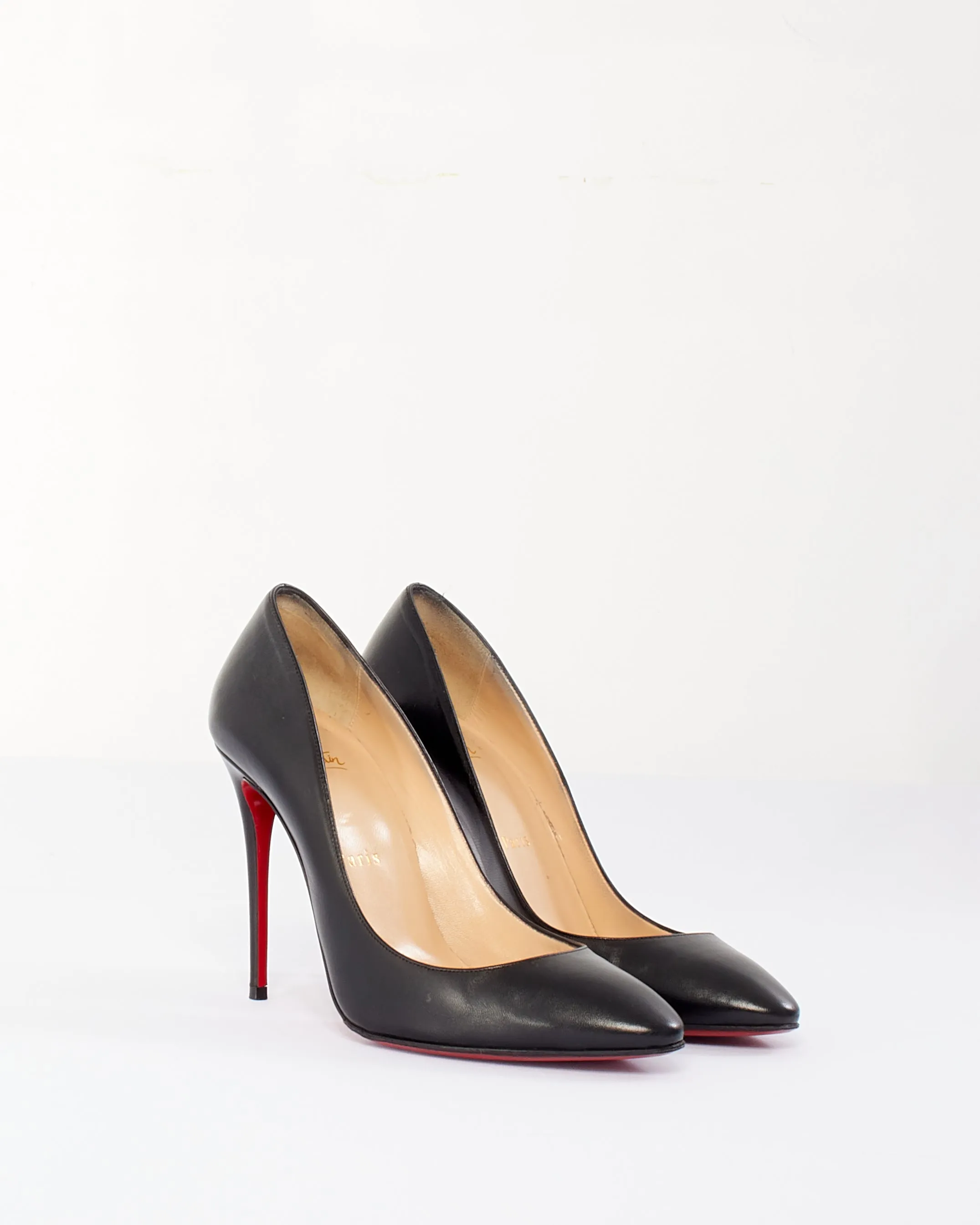 Christian Louboutin Black Leather Eloise 100 Nappa Pumps - 37.5