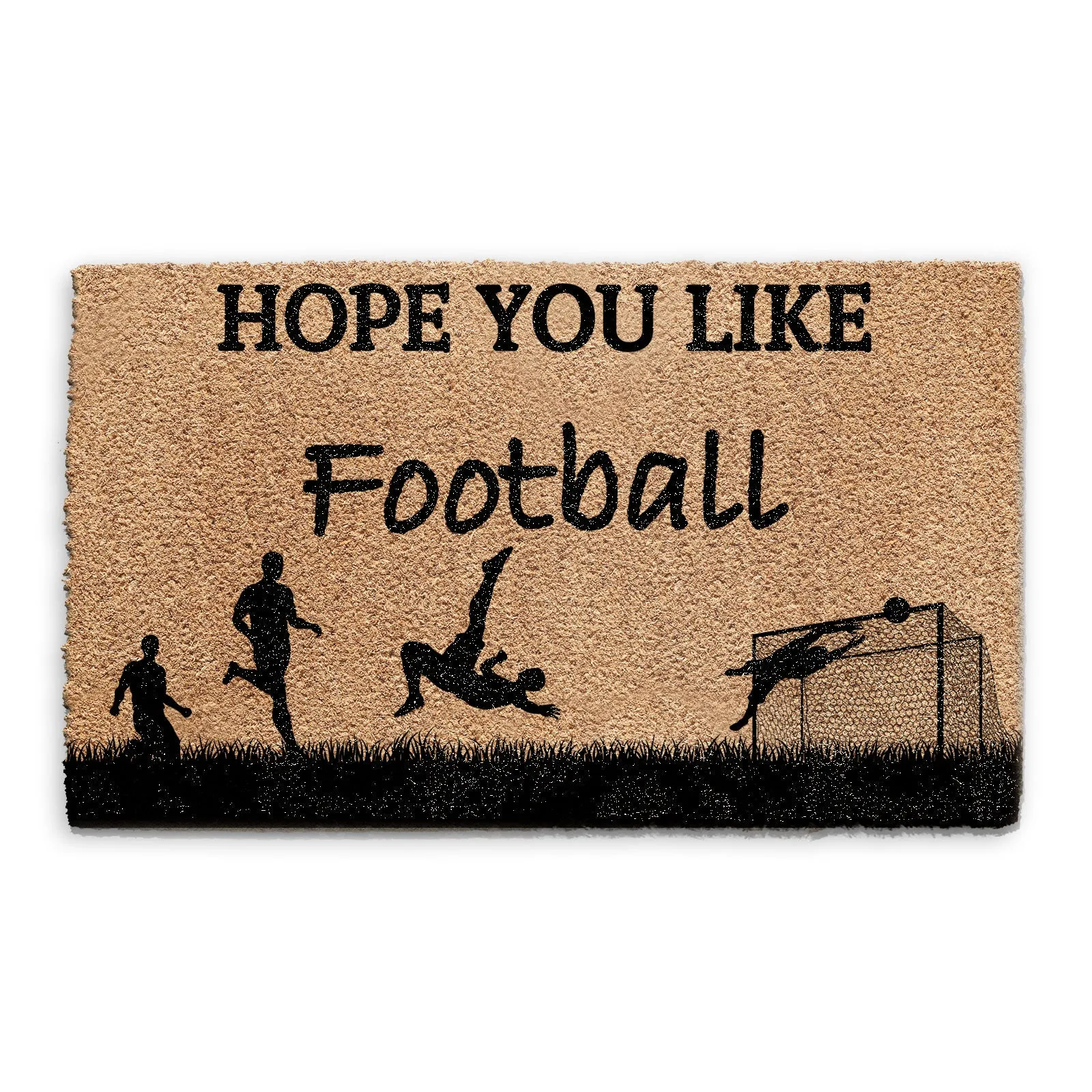 Coir Doormat - Hope You Like Football