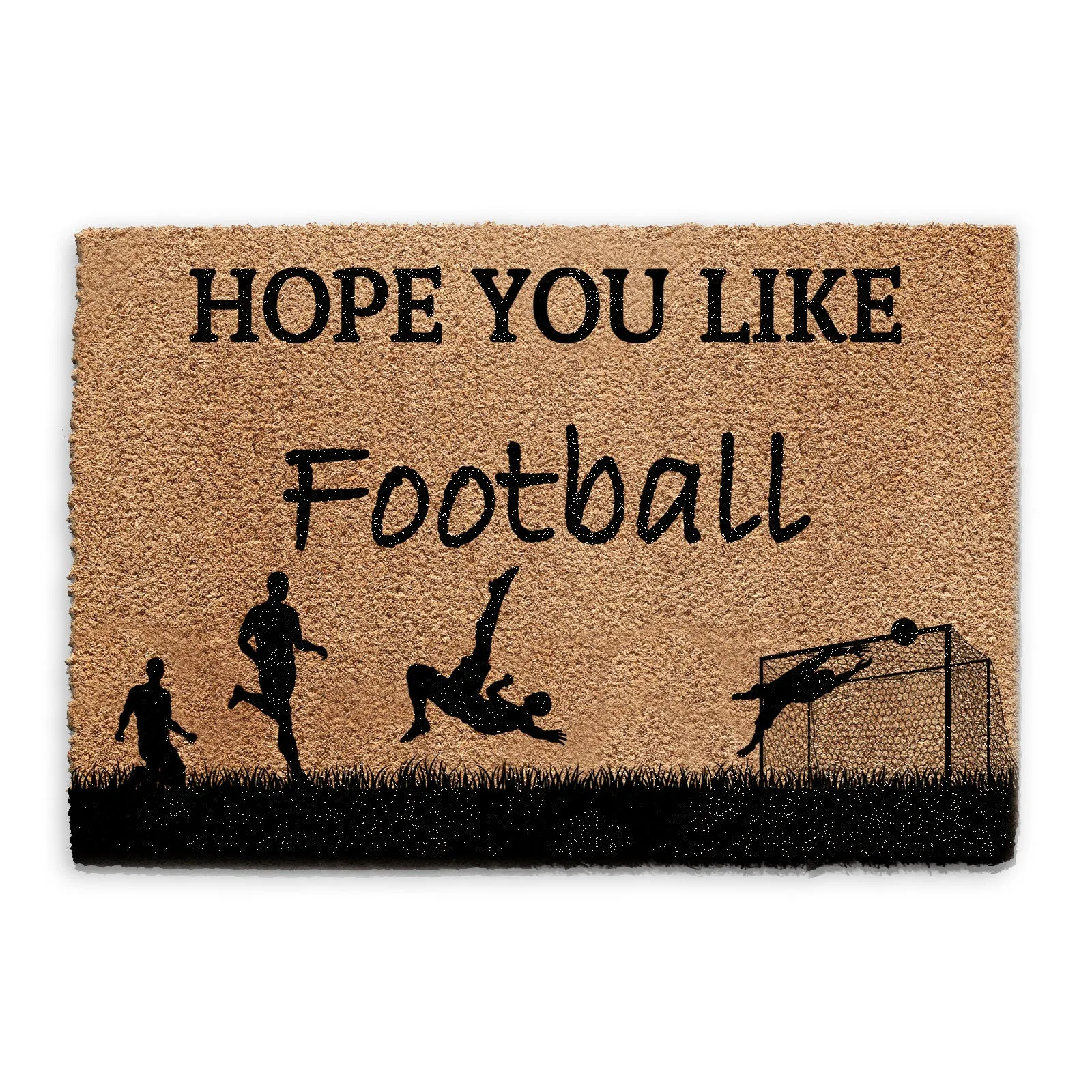 Coir Doormat - Hope You Like Football