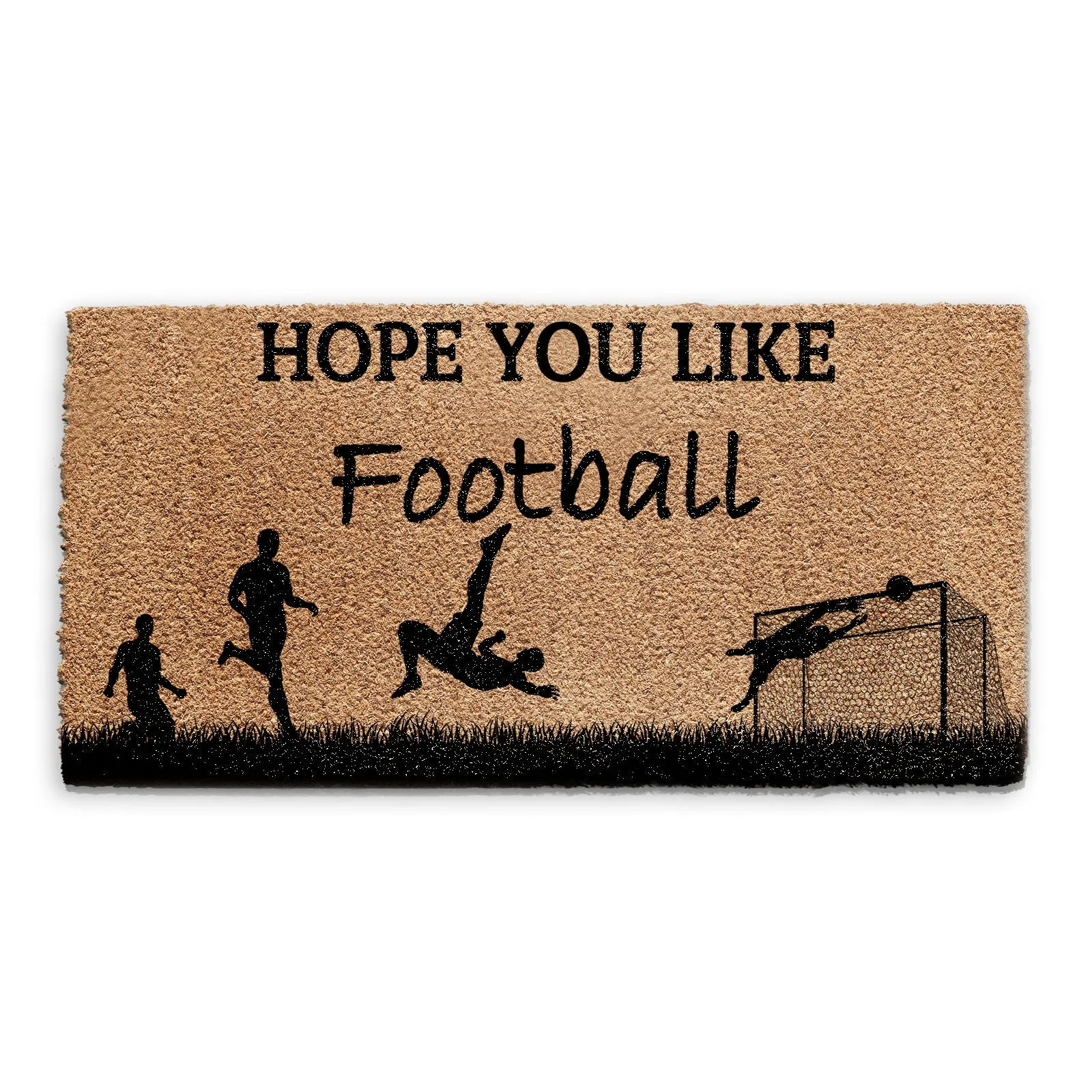 Coir Doormat - Hope You Like Football