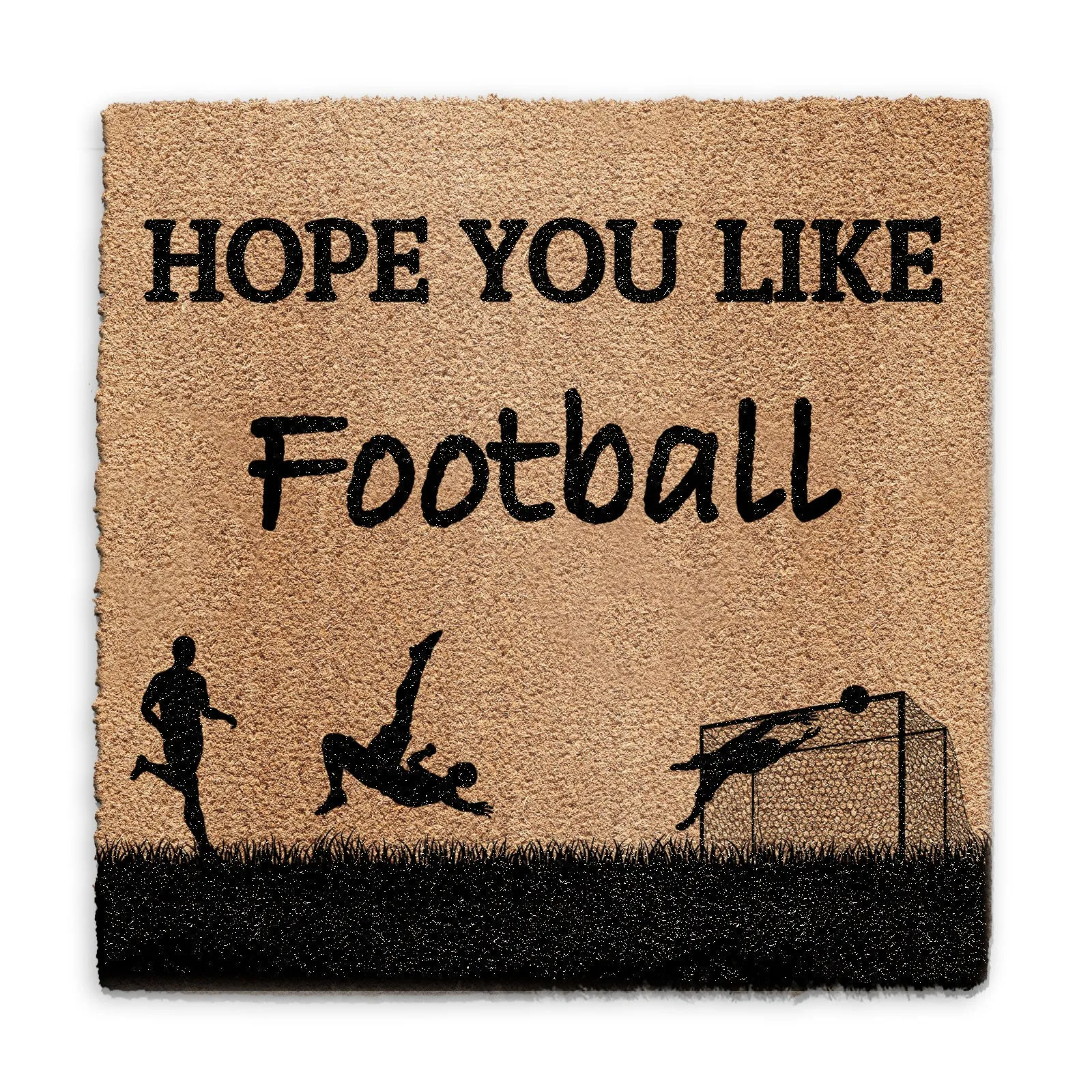 Coir Doormat - Hope You Like Football