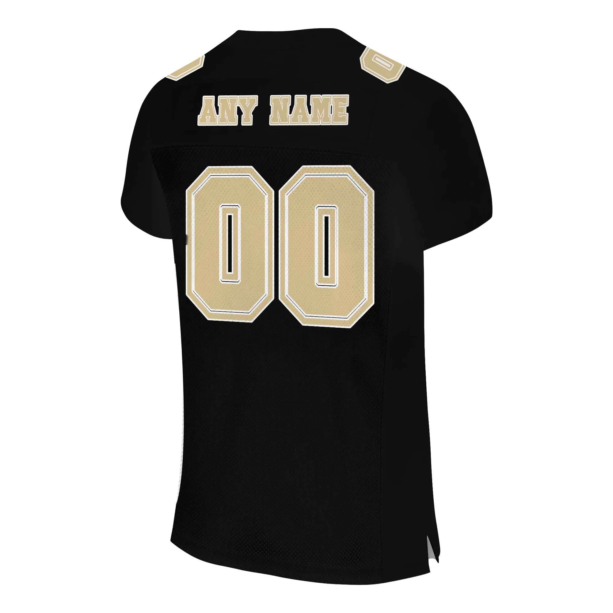 Custom Black Khaki Mesh Authentic Football Jersey