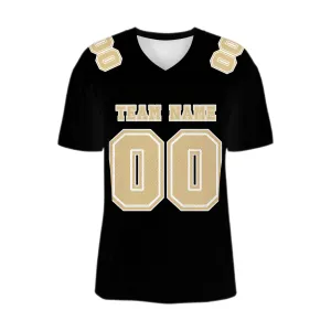 Custom Black Khaki Mesh Authentic Football Jersey