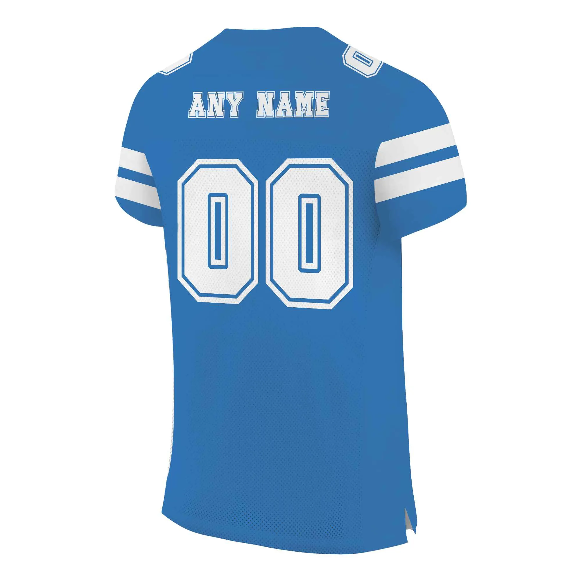 Custom Blue White Mesh Authentic Football Jersey