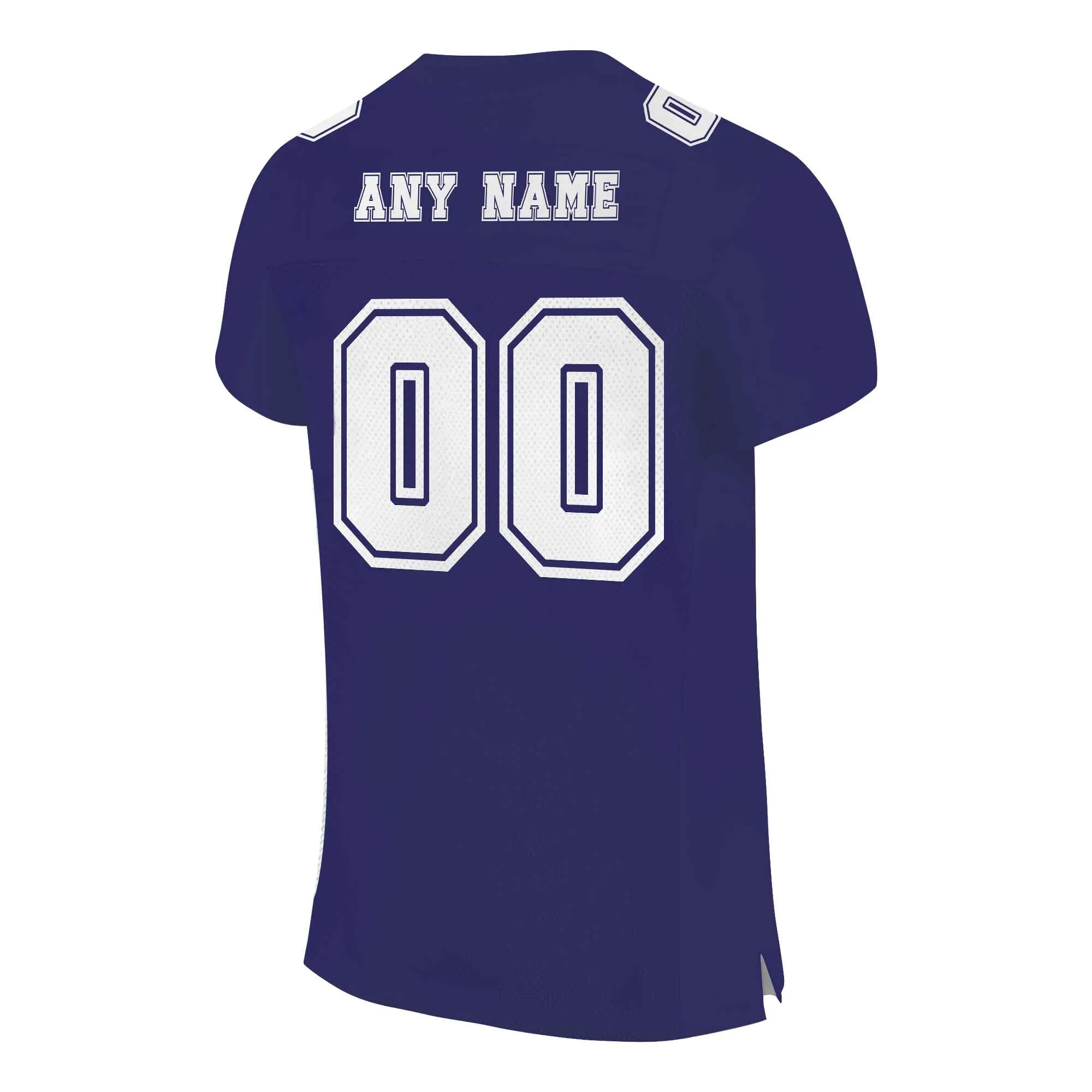 Custom Charcoal Purple White Mesh Authentic Football Jersey