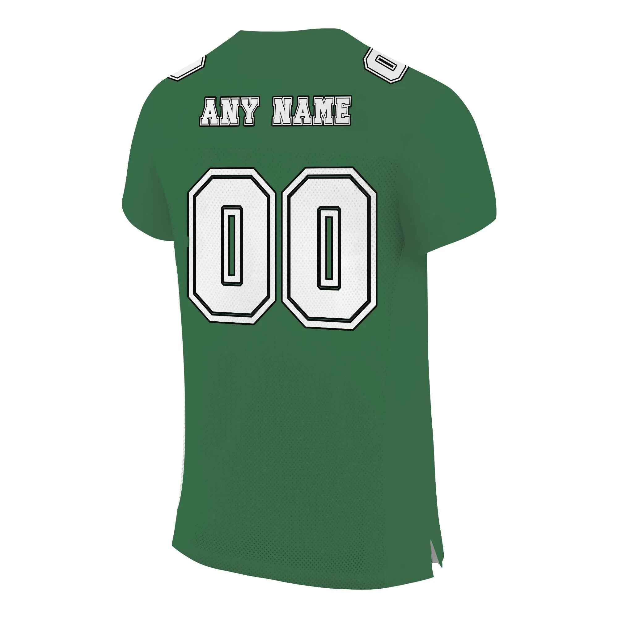 Custom Grass Green White-Black Mesh Authentic Football Jersey