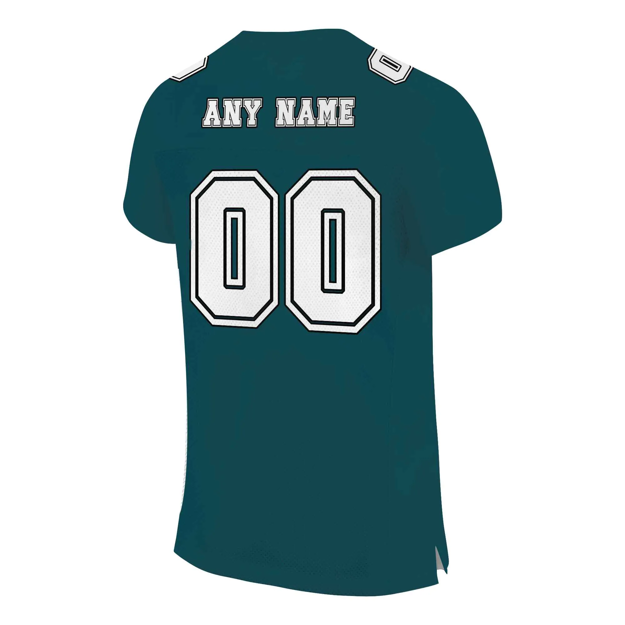Custom Midnight Green White-Black Mesh Authentic Football Jersey