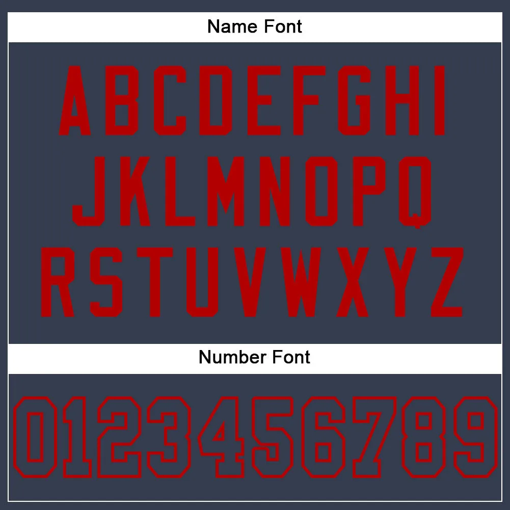 Custom Navy Navy-Red Mesh Authentic Football Jersey