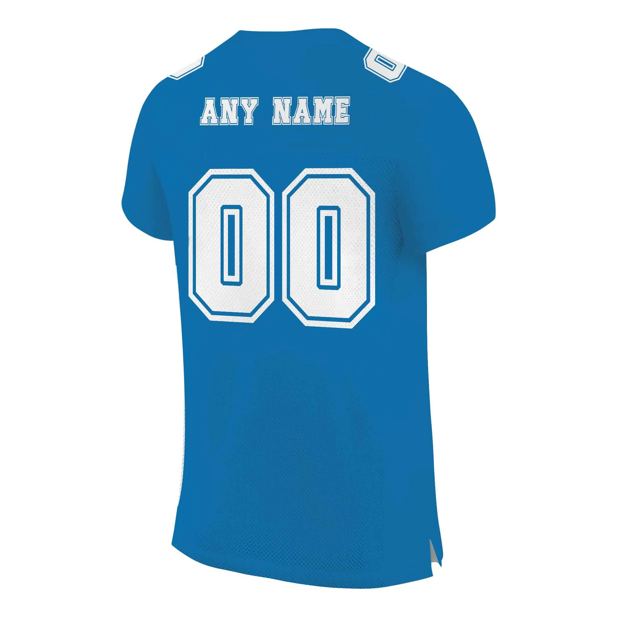 Custom Powder Blue White Mesh Authentic Football Jersey