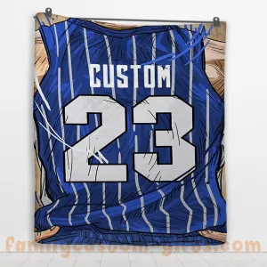 Custom Premium Quilt Blanket Orlando Jersey Basketball Personalized Quilt Gifts for Her & Him