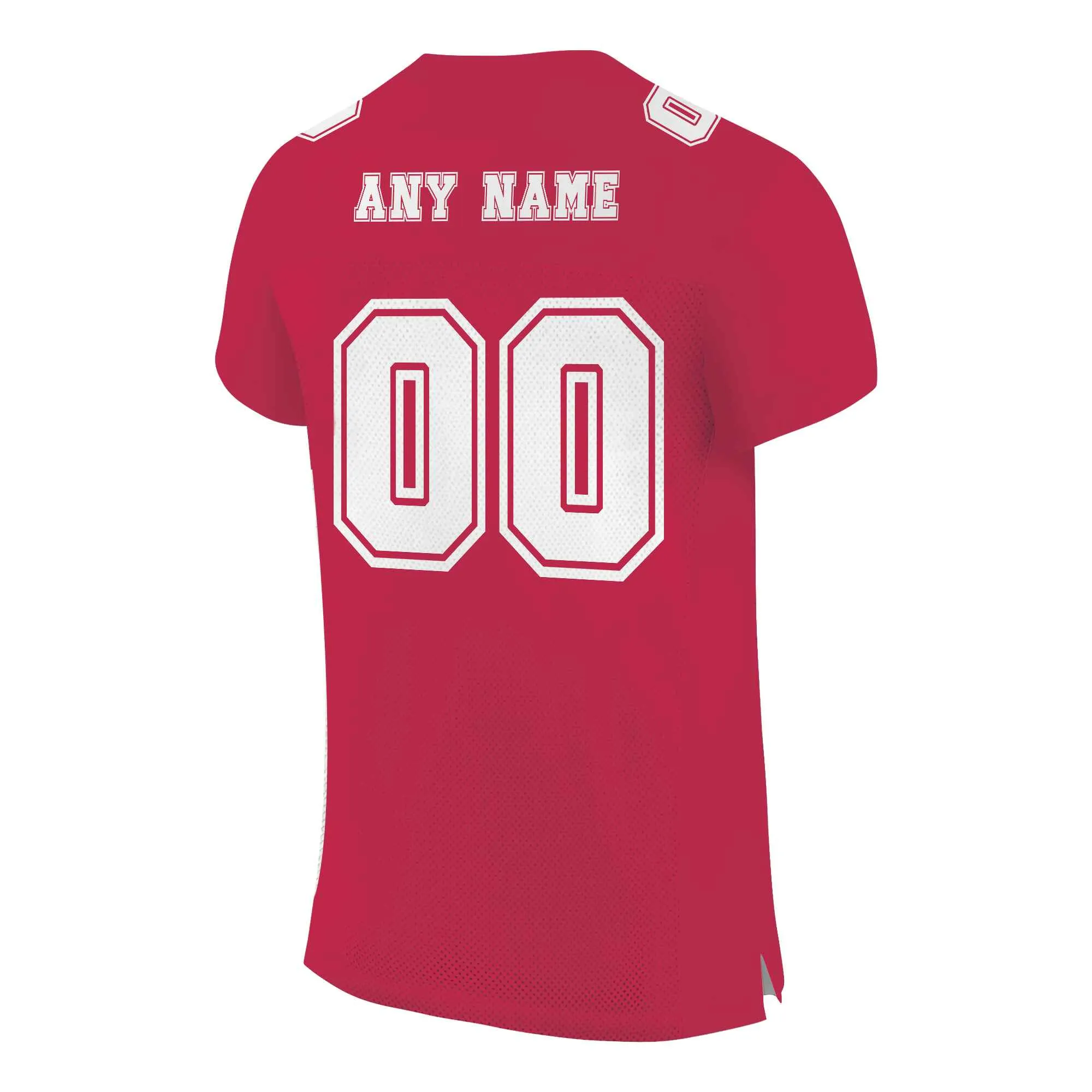 Custom Red White Mesh Authentic Football Jersey