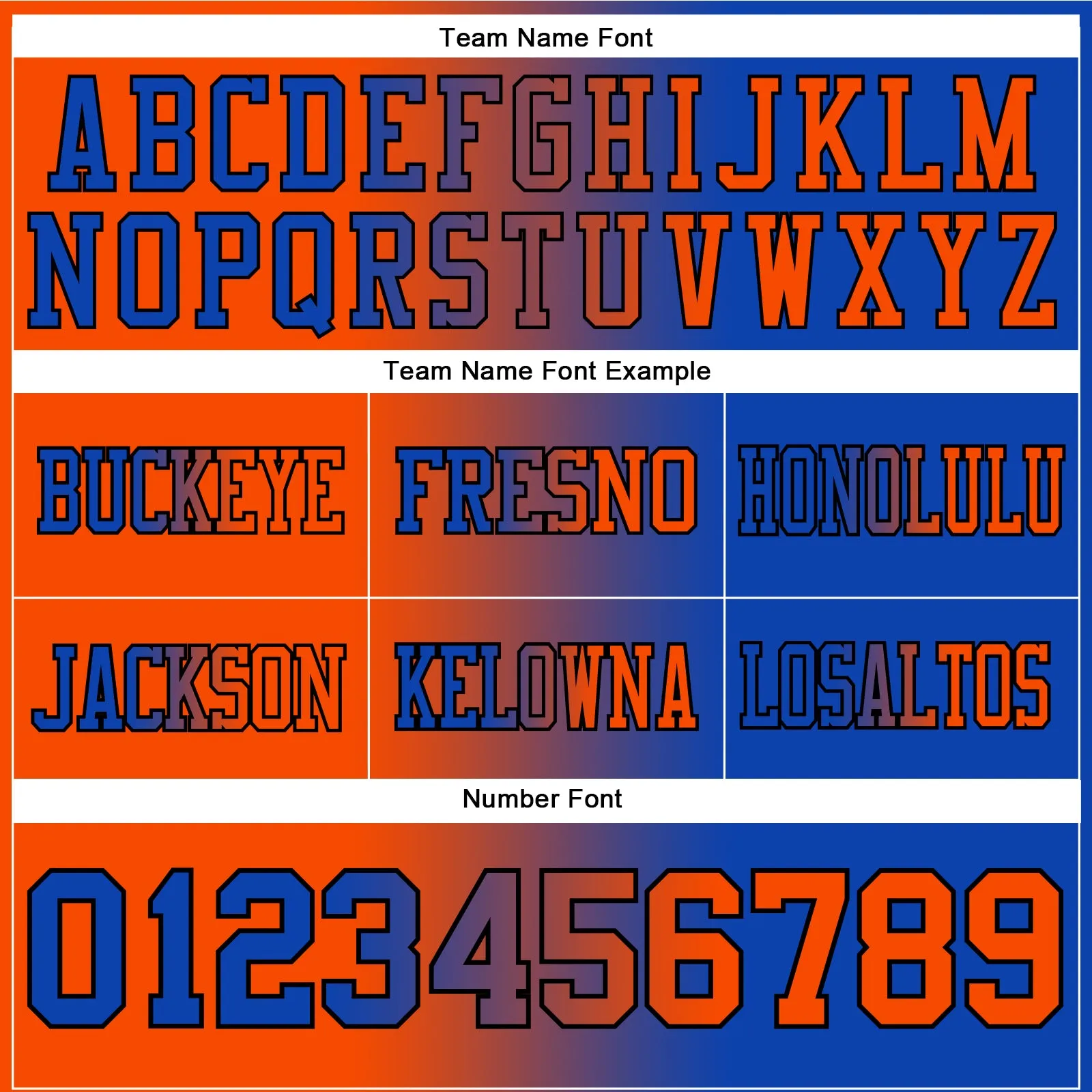 Custom Thunder Blue Orange-Black Mesh Authentic Gradient Fashion Football Jersey