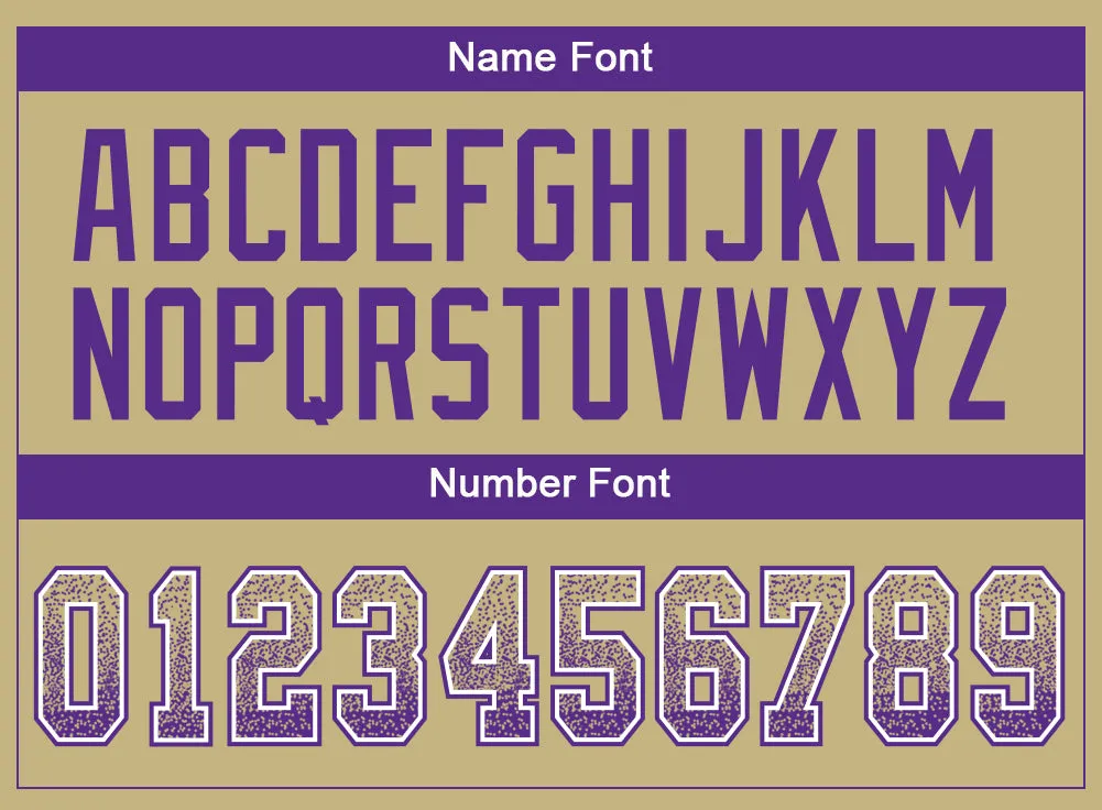 Custom Vegas Gold Purple-White Mesh Drift Fashion Football Jersey