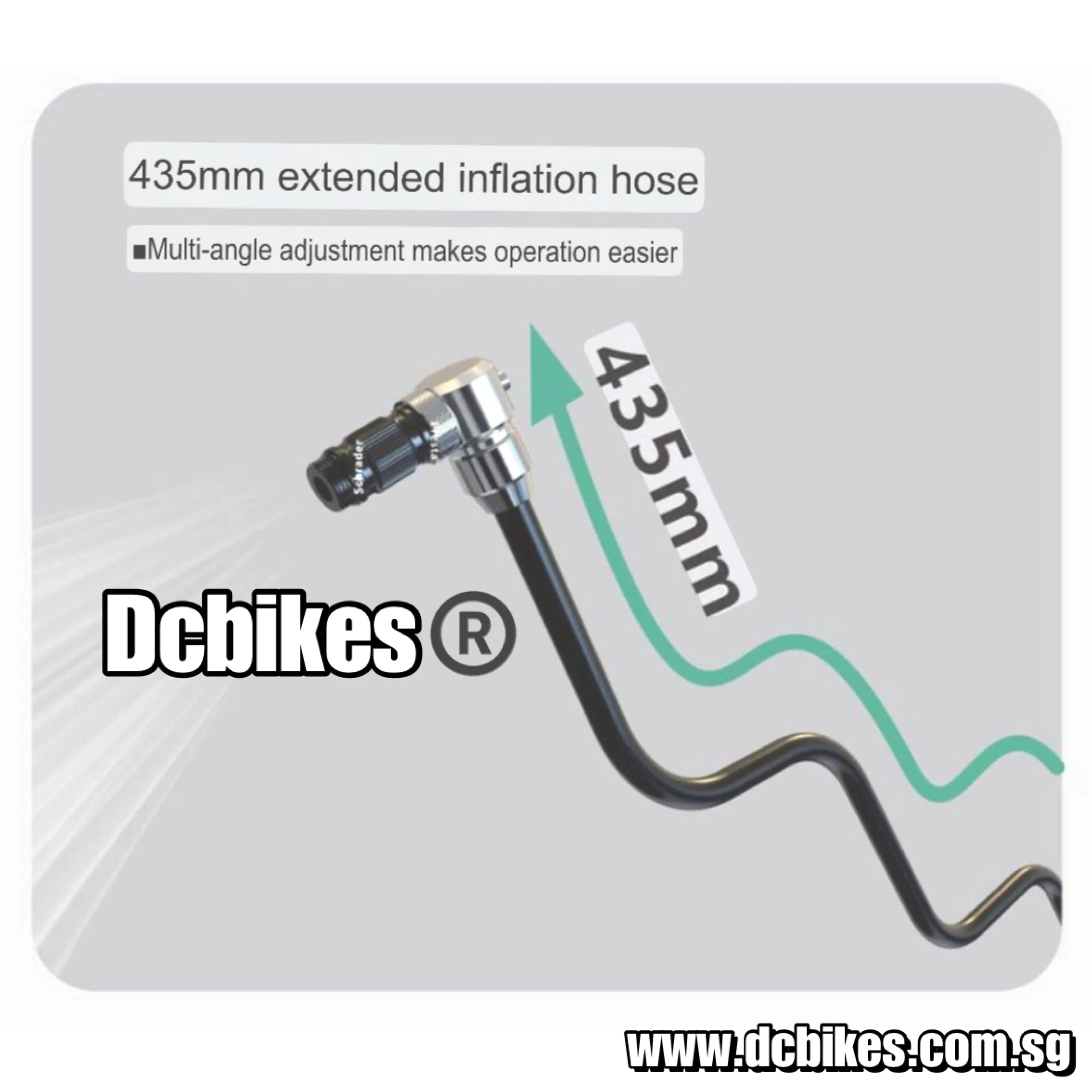 Dcbikes Black Presta | Schrader Tubeless Ready Mountain Bike MTB Road Bicycle Tyres Air Pump Boost Super Inflator 160 PSI