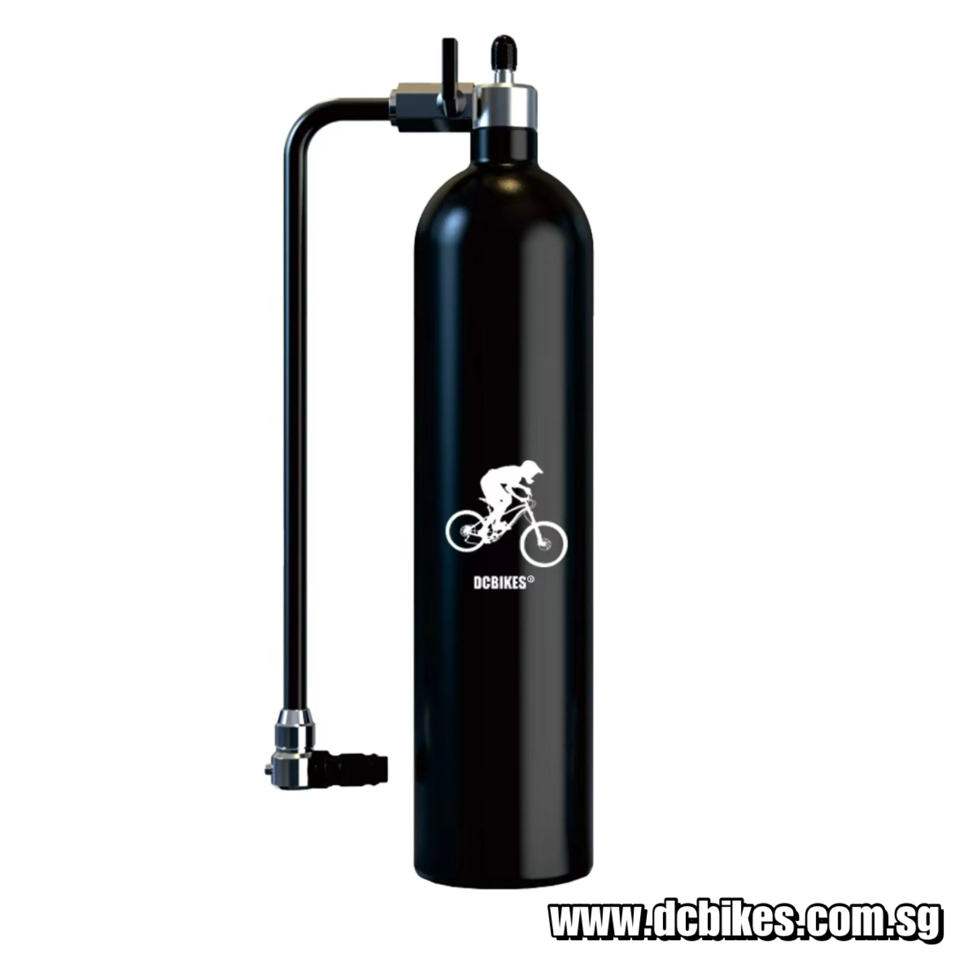 Dcbikes Black Presta | Schrader Tubeless Ready Mountain Bike MTB Road Bicycle Tyres Air Pump Boost Super Inflator 160 PSI