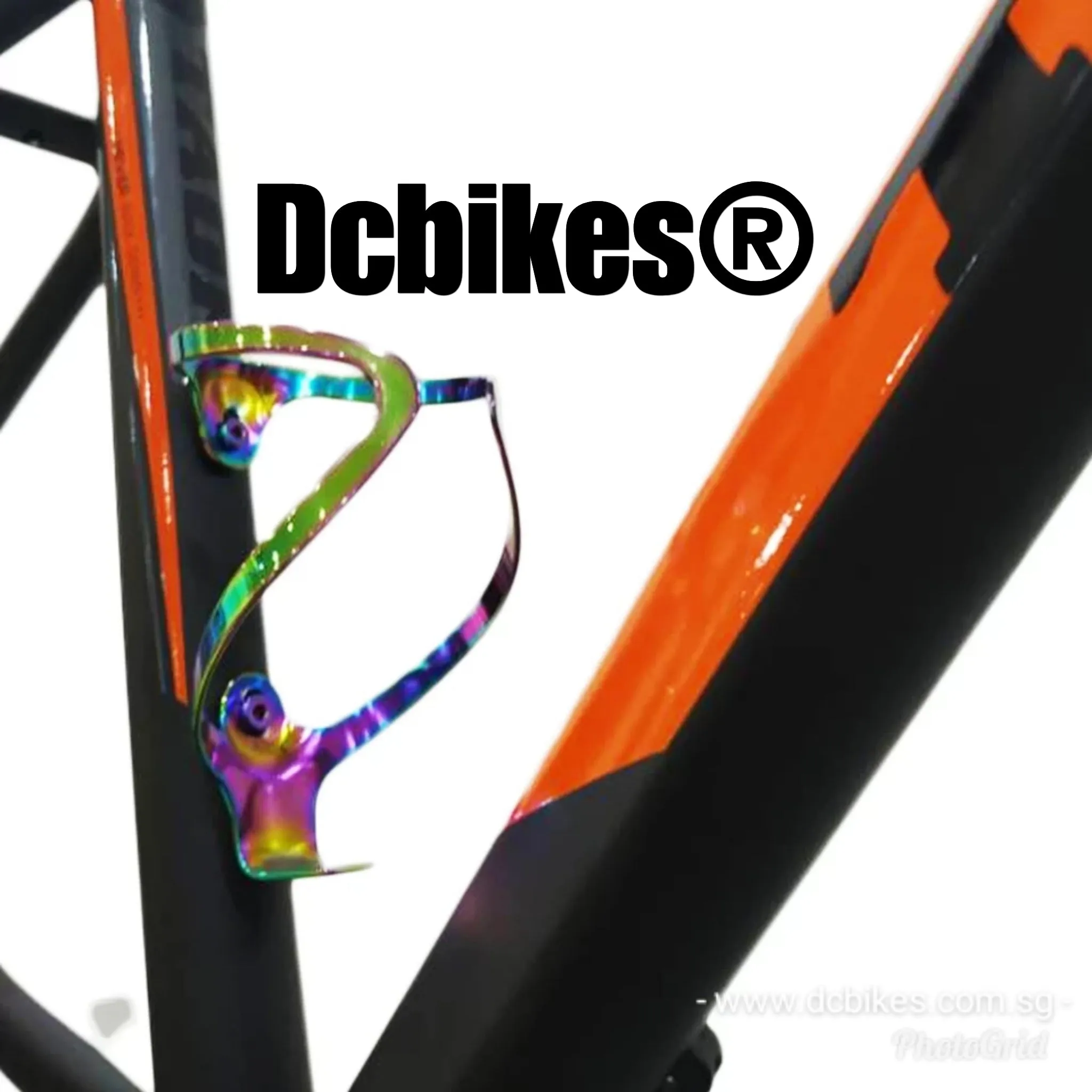 Dcbikes® Oil Slick Chameleon 3D Jet Fuel Rainbow MTB Road Waterbottle Cage Holder 22g
