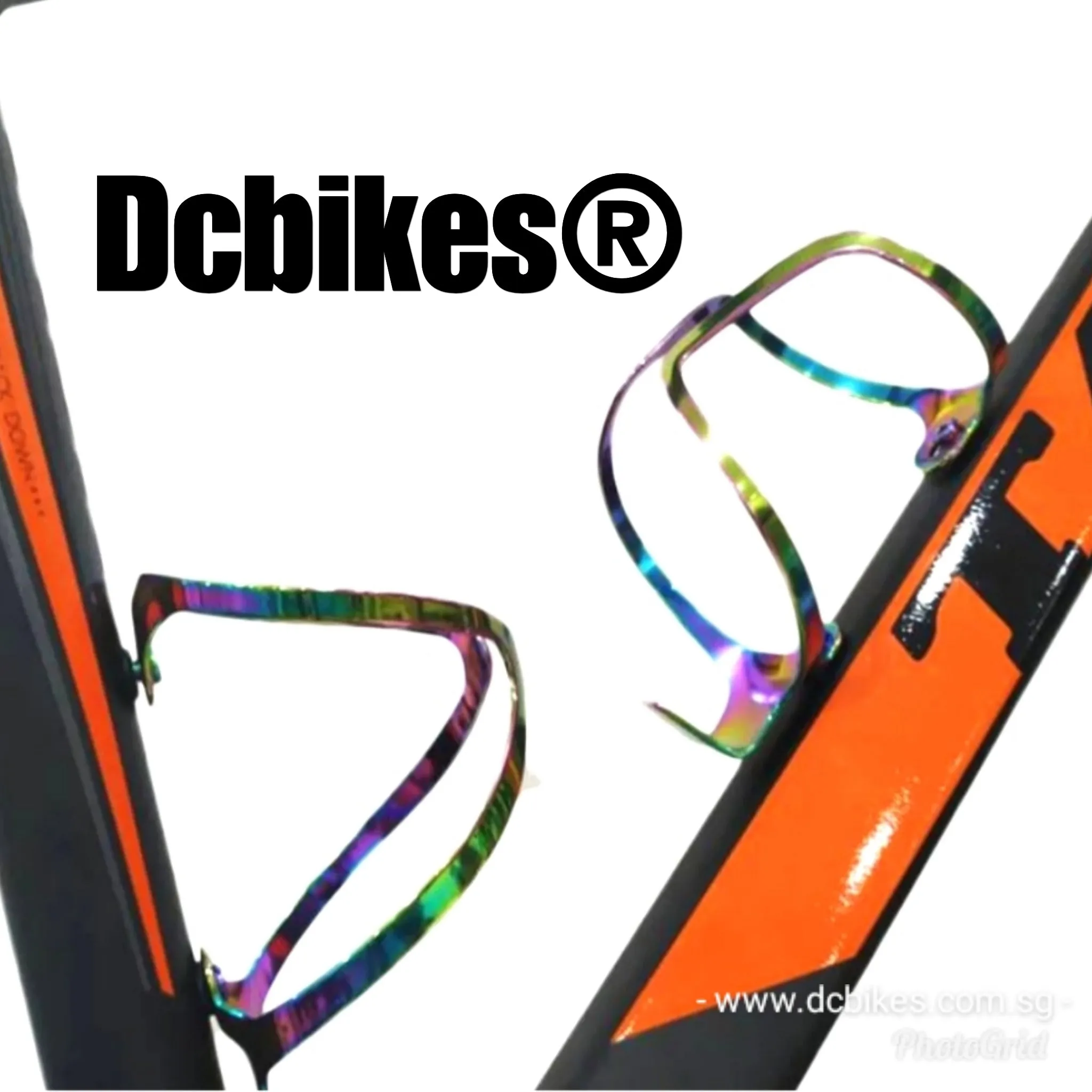 Dcbikes® Oil Slick Chameleon 3D Jet Fuel Rainbow MTB Road Waterbottle Cage Holder 22g