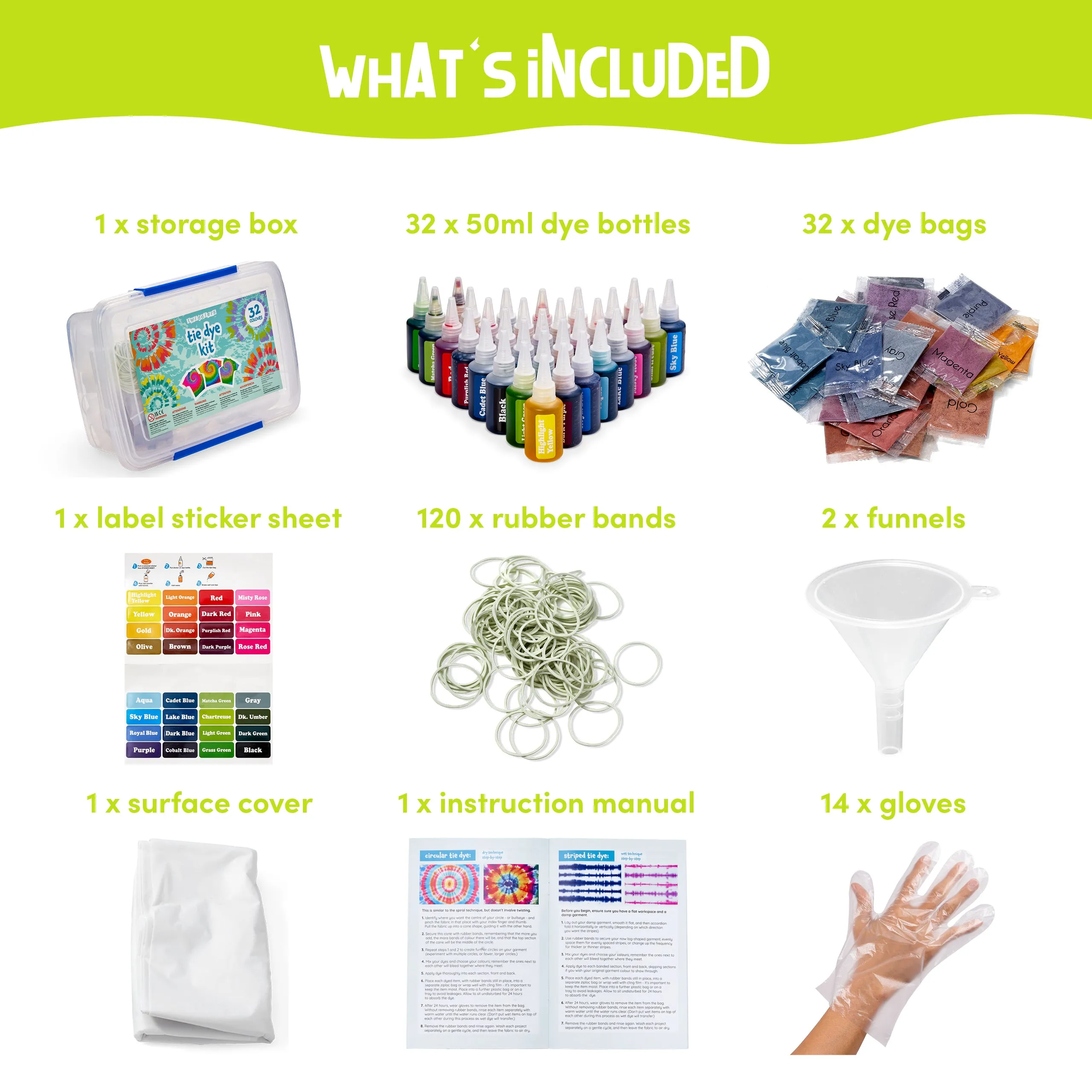 Deluxe DIY Tie Dye Kit
