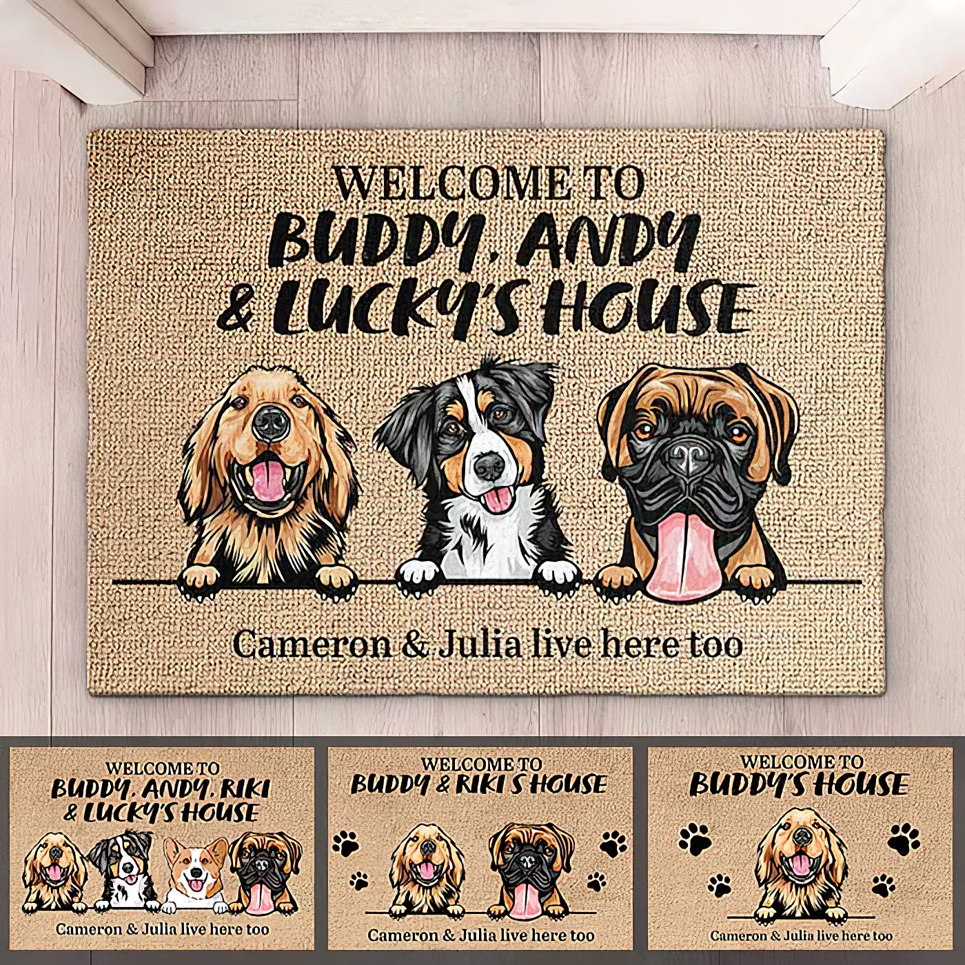 Dog - Welcome To Dog's House - Funny Personalized Dog Doormat