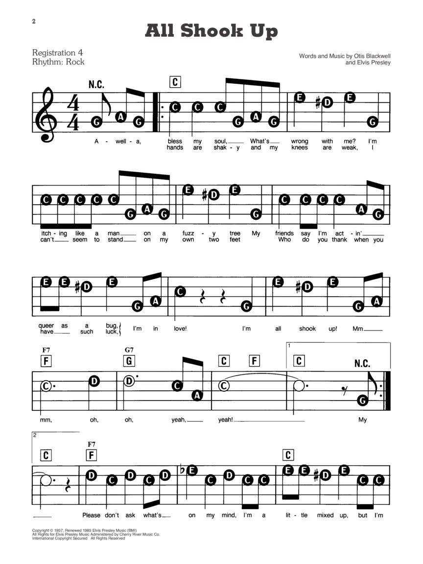 E-Z Play Piano 235, Elvis Presley Anthology