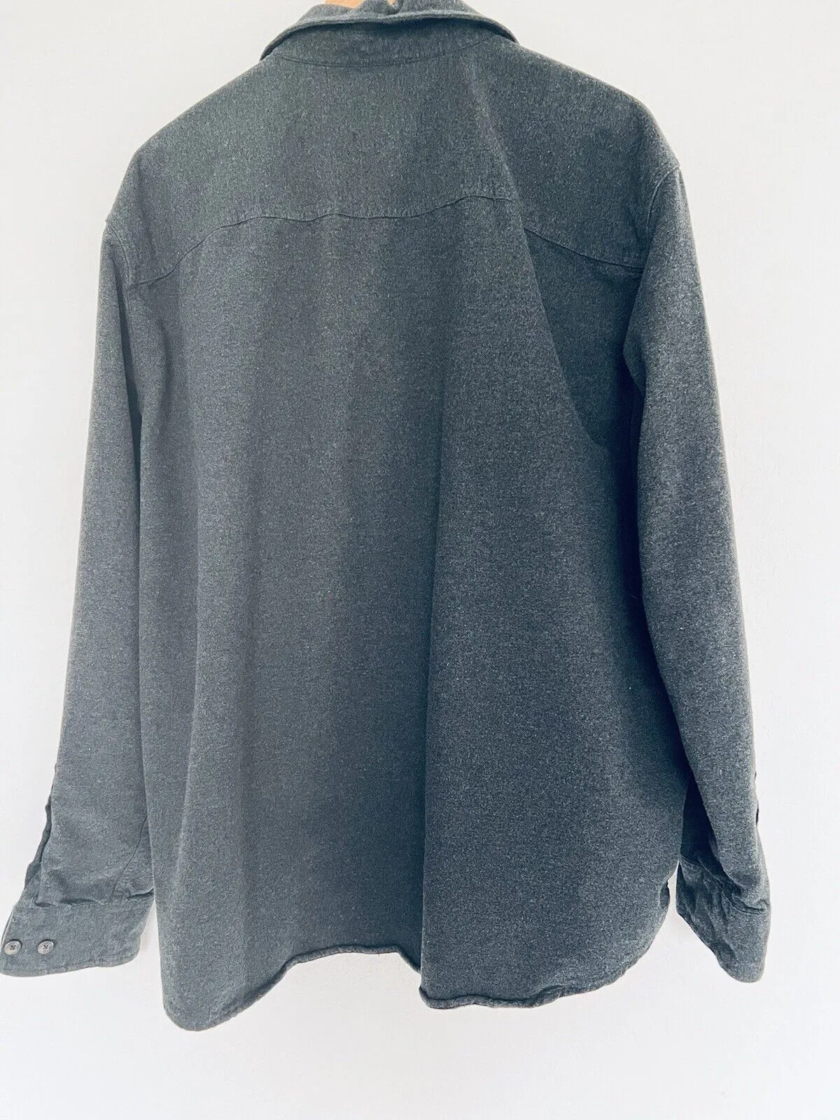 EDDIE BAUER Shirt Mens XL Dark Gray Long Sleeve Button Down Baumwolle Cotton