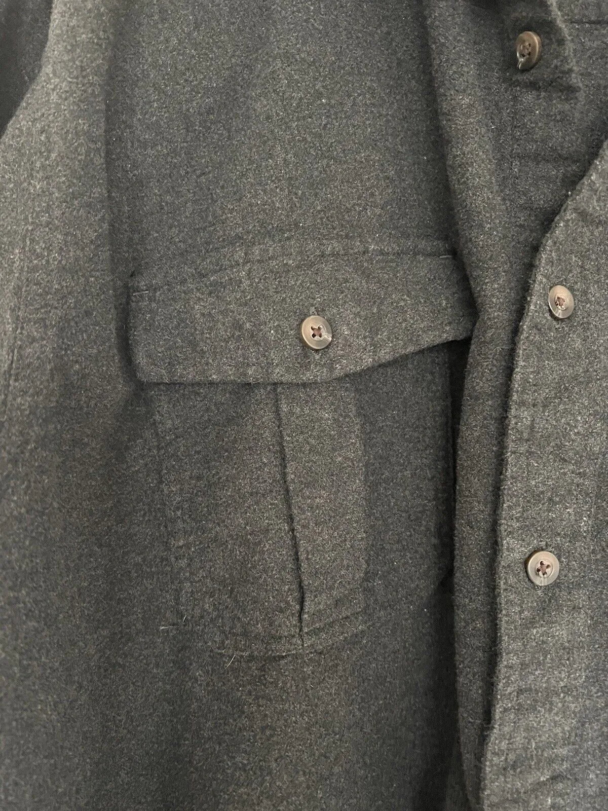 EDDIE BAUER Shirt Mens XL Dark Gray Long Sleeve Button Down Baumwolle Cotton