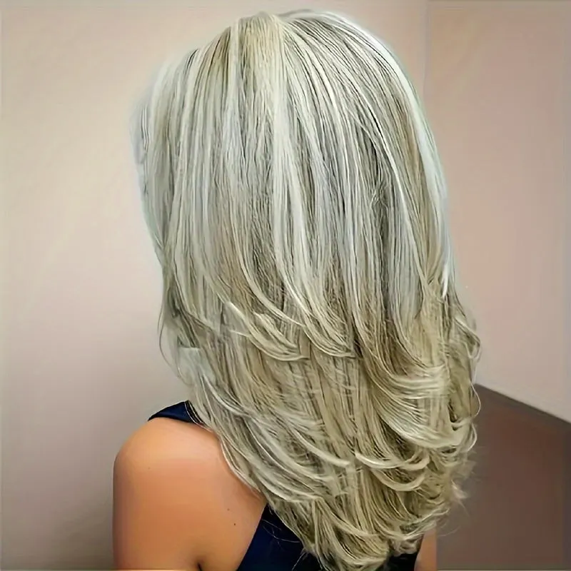 Elegant Long Wavy Synthetic Wig for Women - Beginner-Friendly, Heat-Resistant, 180% Dense with Rose Net Cap, Perfect for Daily Chic
