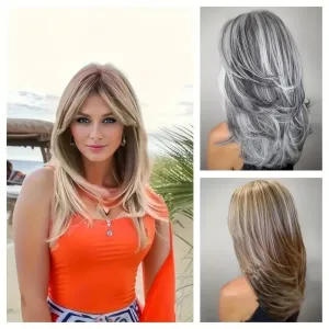 Elegant Long Wavy Synthetic Wig for Women - Beginner-Friendly, Heat-Resistant, 180% Dense with Rose Net Cap, Perfect for Daily Chic