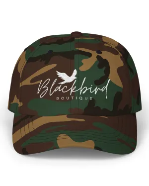 Embroidered Blackbird Logo Camo Cap