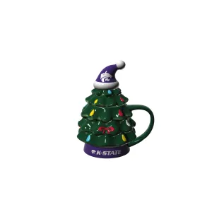 Evergreen Home Accents,18oz. Holiday Tree Cup Gift Set, Kansas State University,4.84x6.42x7.09 Inches