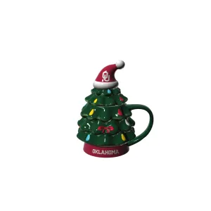 Evergreen Home Accents,18oz. Holiday Tree Cup Gift Set, University of Oklahoma,4.84x6.42x7.09 Inches