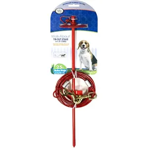 Four Paws Roam About Tie Out Stake with Heavy Duty Cable