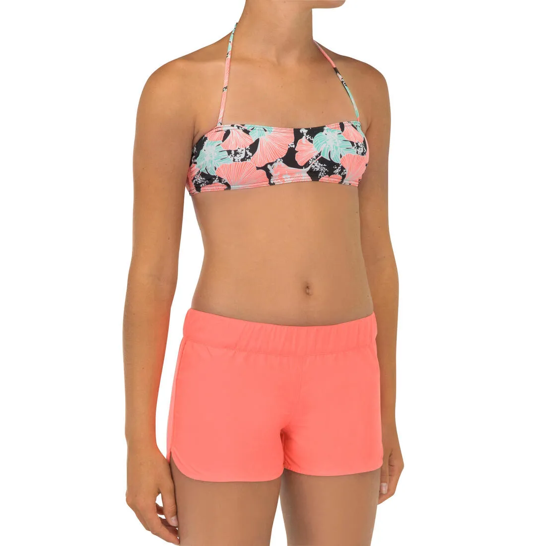 GIRL'S SURF SWIMSHORTS KINA 100