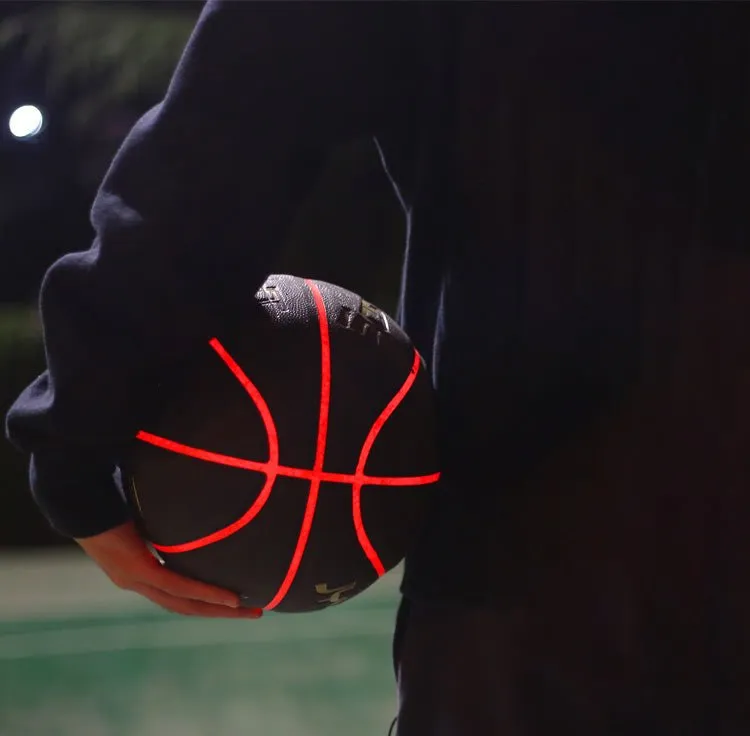 Glow-in-the-dark LED Basketball Set and Luminous Net