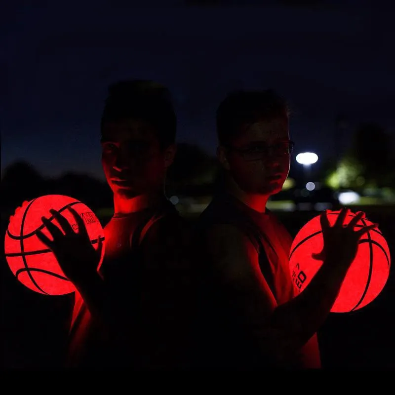Glow-in-the-dark LED Basketball Set and Luminous Net