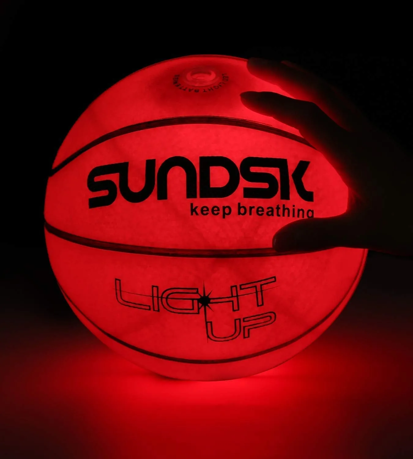 Glow-in-the-dark LED Basketball Set and Luminous Net