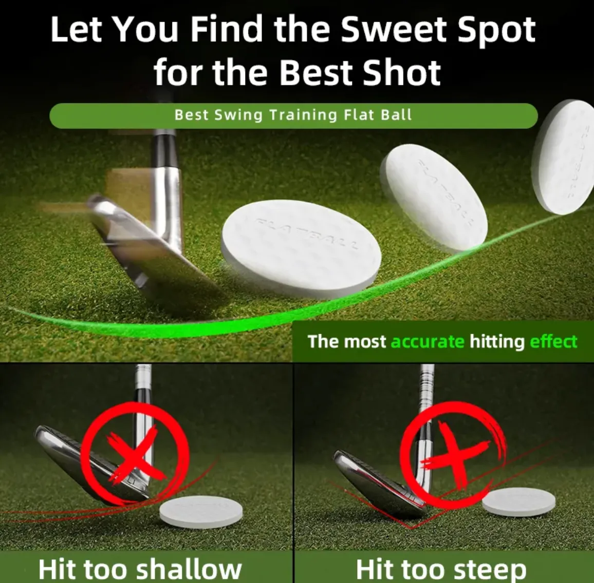 Golf Flatball Indoor Outdoor Swing Trainer