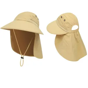 Hat - Sun Hat with fixed sunshade and pontail hair hole