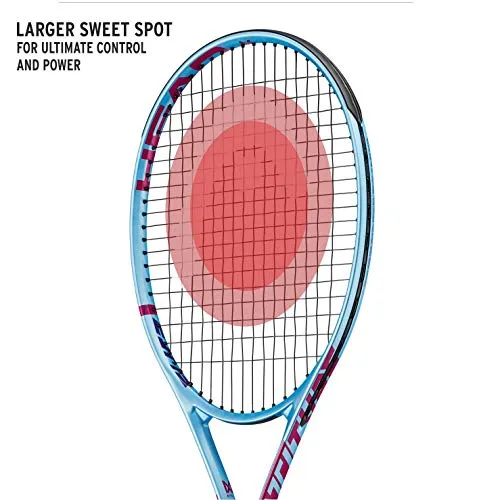 HEAD Attitude Elite MX Graphite Tennis Racquet with Full Cover | Pre Strung | Size: 4/3-8 | Lightweight : 265 gm | Turquoise |