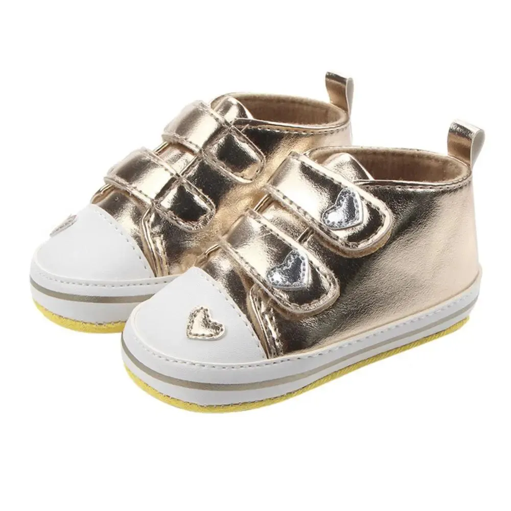 Heart-shaped PU Leather Shoes First Walkers