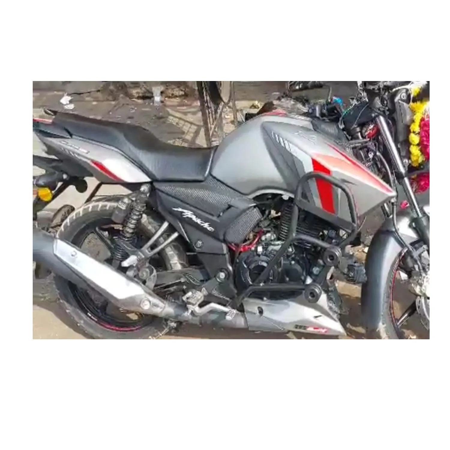 Heavy Quality Metal Crash guard With 4 Pcs Slider For TVS Apache RTR 160 4V
