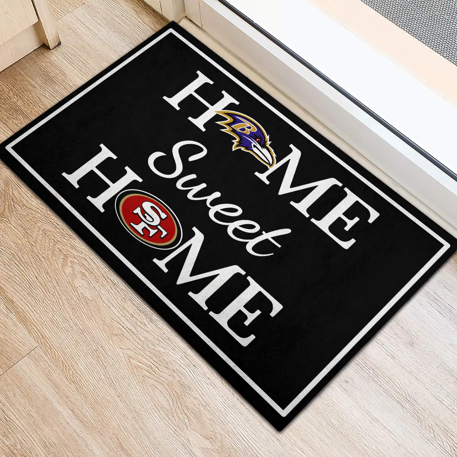 Home Sweet Home - Baltimore Football and San Francisco Football - Anti Slip Indoor Doormat