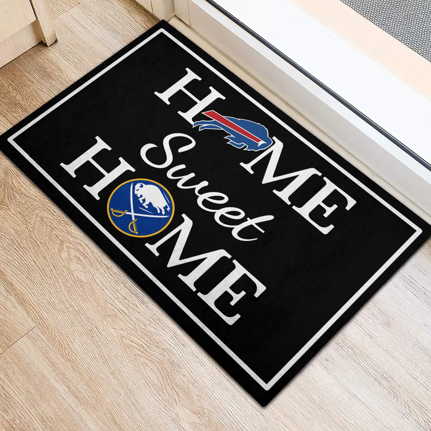 Home Sweet Home - Buffalo Football And Hockey - Anti Slip Indoor Doormat