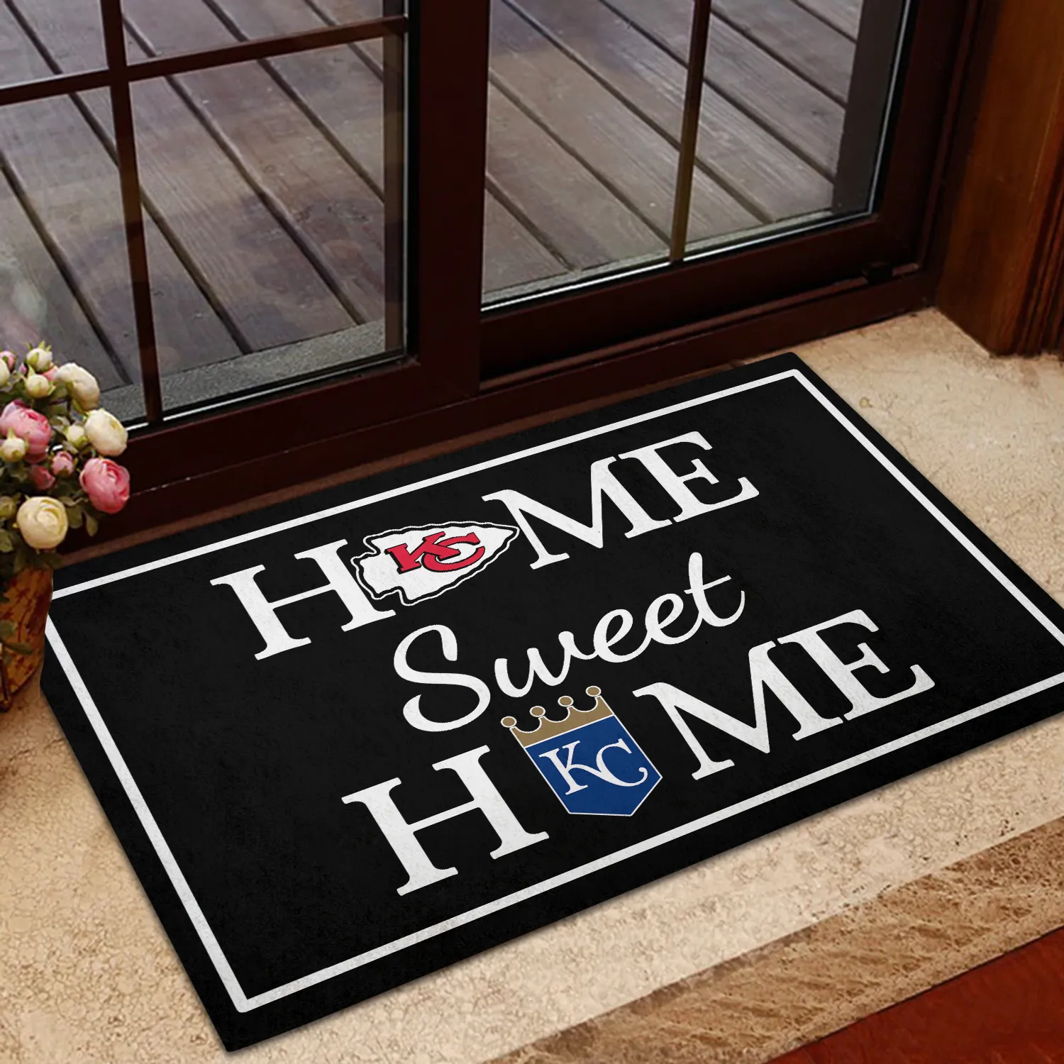 Home Sweet Home - Kansas City Football And Baseball - Anti Slip Indoor Doormat