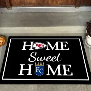 Home Sweet Home - Kansas City Football And Baseball - Anti Slip Indoor Doormat
